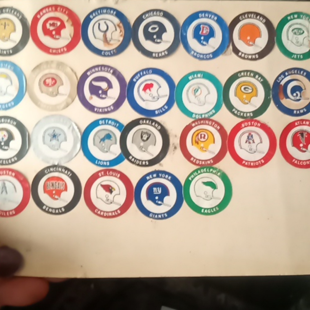 Chiquita banana NFL logo collectible stickers
